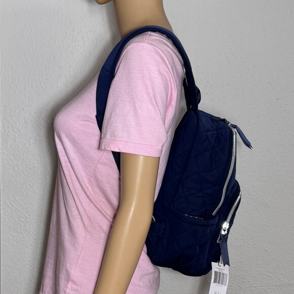Vera Bradley Small Backpack in Performance Twill Navy Blue NWT - Picture 7 of 12